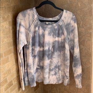 Blue & White Tie-Dye Sweater